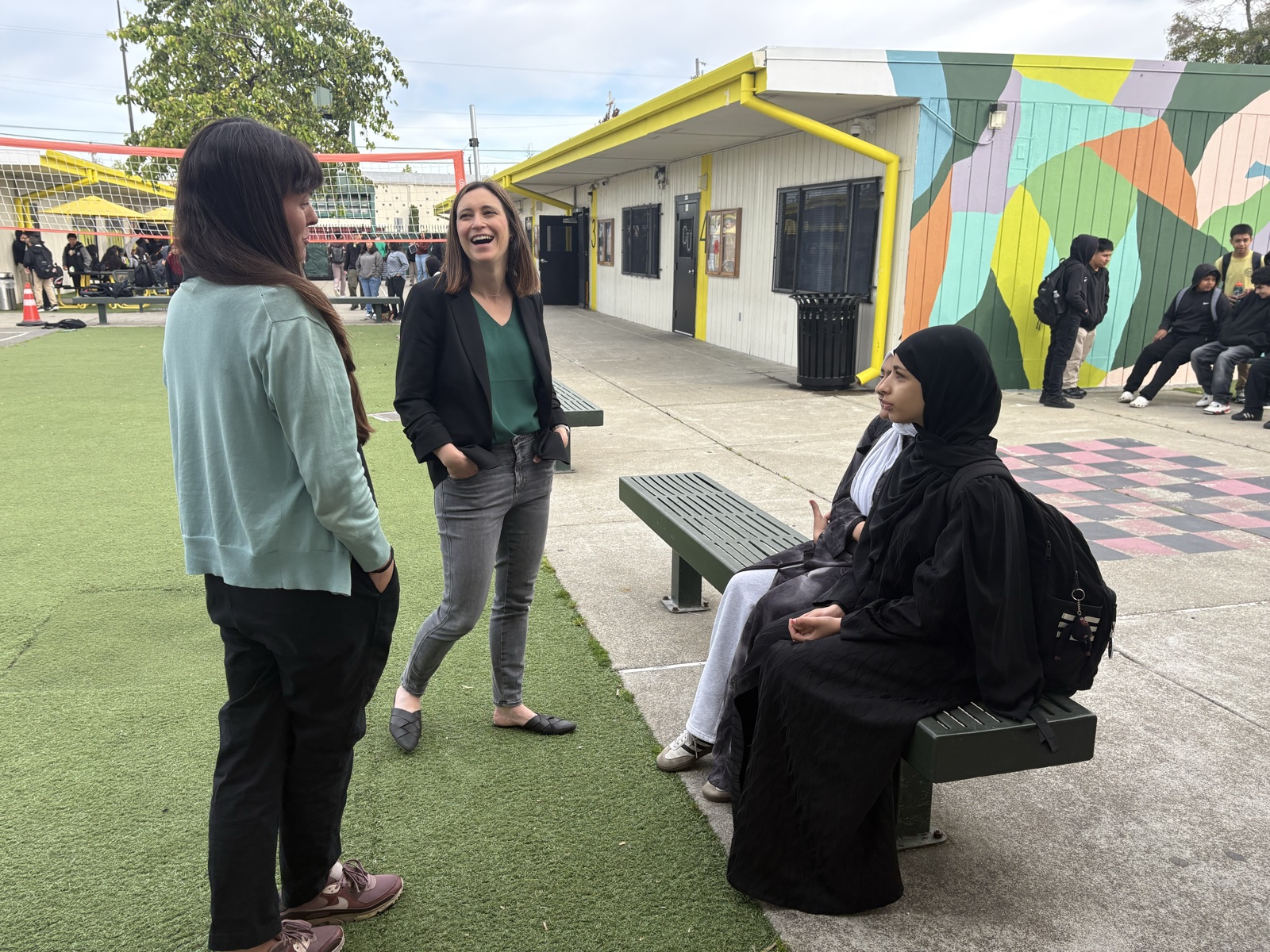 Arielle Fleisher with students